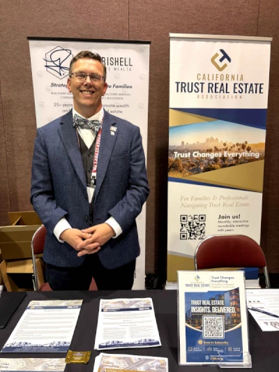 Tony Rishell at his California Trust Real Estate Association table